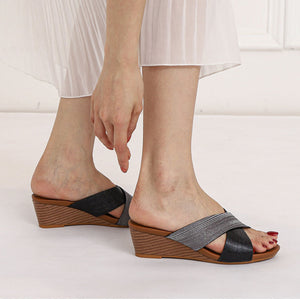 Ladies Open Toe Wedge Sandals