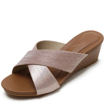 Load image into Gallery viewer, Ladies Open Toe Wedge Sandals
