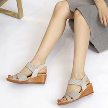 Load image into Gallery viewer, Women&#39;s summer open toe wedge sandals
