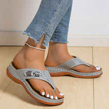 Load image into Gallery viewer, Women&#39;s wedge flip flops
