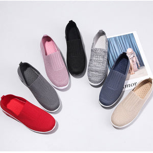 Thick-soled flying woven air cushion women's shoes