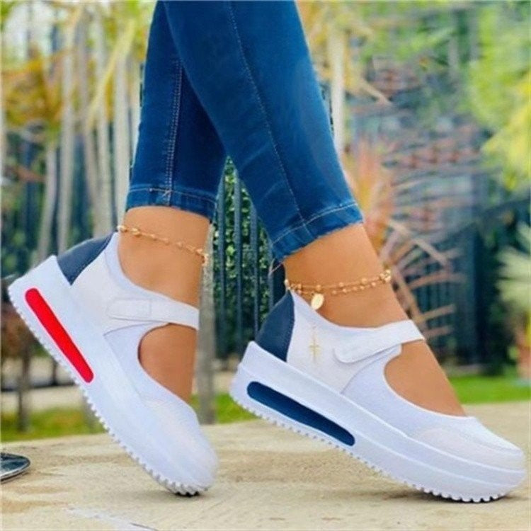 Ladies Casual Platform Velcro Sandals