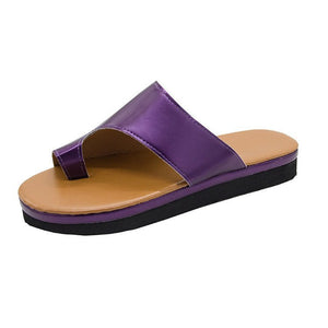 women's solid color toe sandals