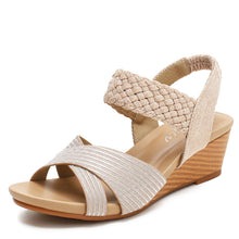 Load image into Gallery viewer, Women&#39;s summer open toe wedge sandals
