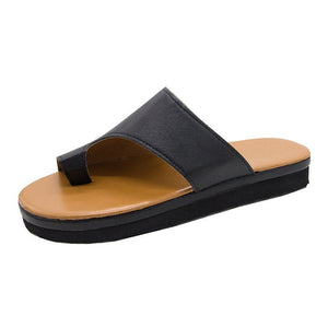 women's solid color toe sandals