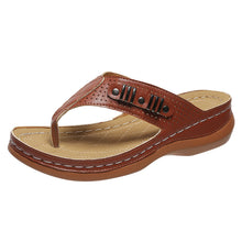 Load image into Gallery viewer, Women&#39;s wedge flip flops
