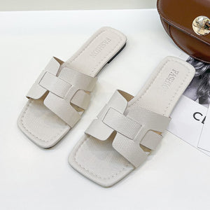 Women's Minimalist Square Toe Flat Slippers