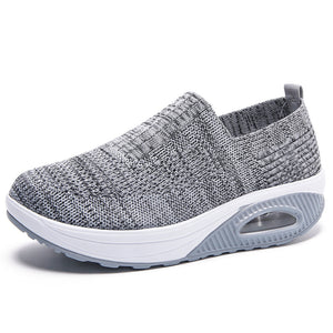 Thick-soled flying woven air cushion women's shoes