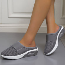 Load image into Gallery viewer, Sursell Women Daily Fly Knit Fabric Summer Air Cushion Mule Slippers
