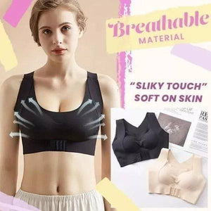 Seamless Front Buckle Support Bra