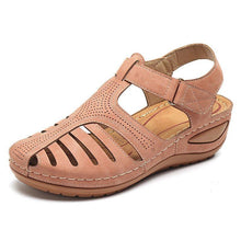 Load image into Gallery viewer, Women Hollow Out Breathable Wedges Thick Sole Buckle Sandals
