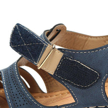 Load image into Gallery viewer, Women Hollow Out Breathable Wedges Thick Sole Buckle Sandals
